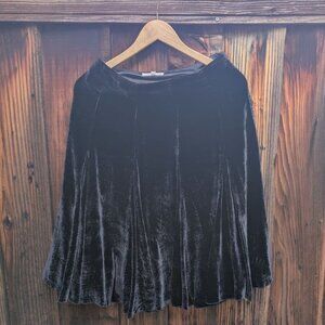 Margaret O’Leary black velvet skirt